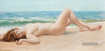  Nacktheit Malerei - Nu Sur La Plage Dame Nacktheit John William Godward